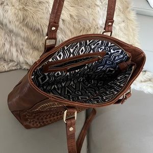 Brown Leather Handbag Shoulder Bag